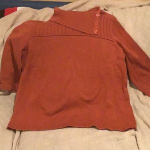 NWOT cowl sweater. Pretty autumn color. 3/4 sleeve